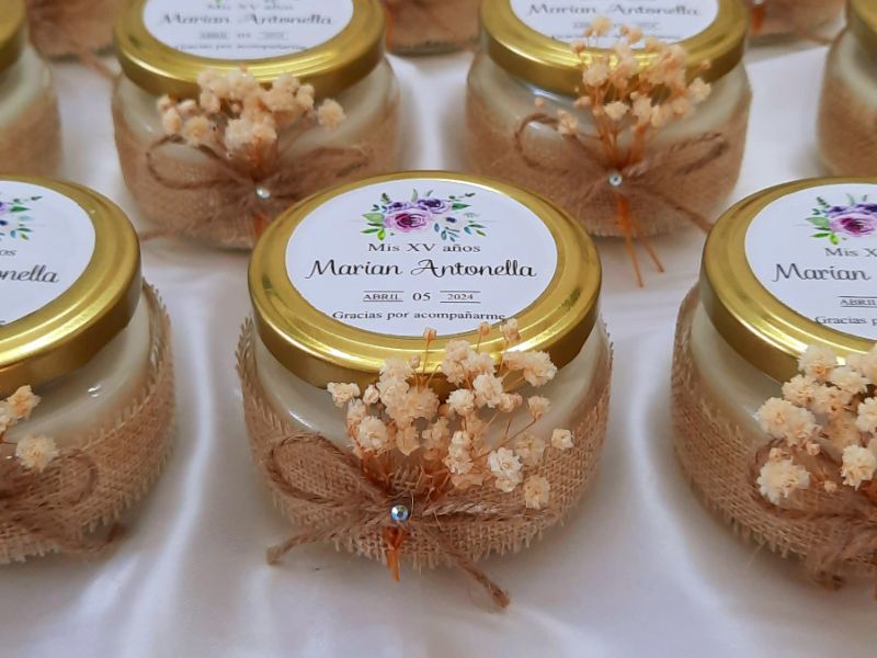Vela aromatica 4 onzas con yute
