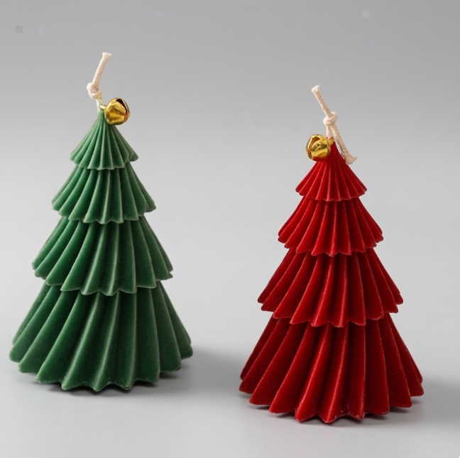 Molde de Silicón Árbol de Navidad Plisado / Plegado 3D (Tamaño L)