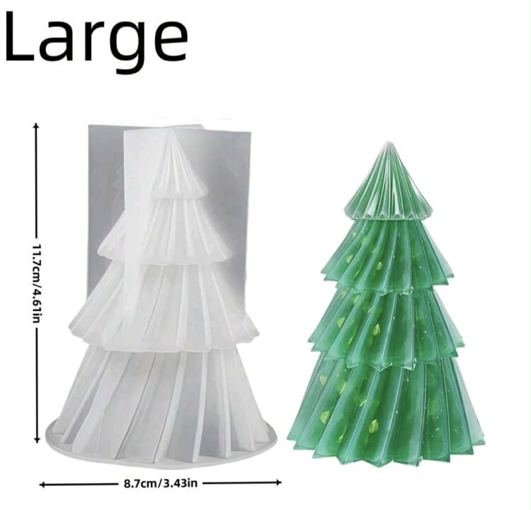 Moldes de silicona para pino de navidad, bricolaje, pinito, vela centrada, molde de resina de yeso de hormigón, artesanía de decoración del hogar