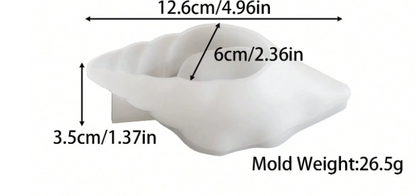 Molde de Silicón Forma de Caracola / Concha Marina (3D)