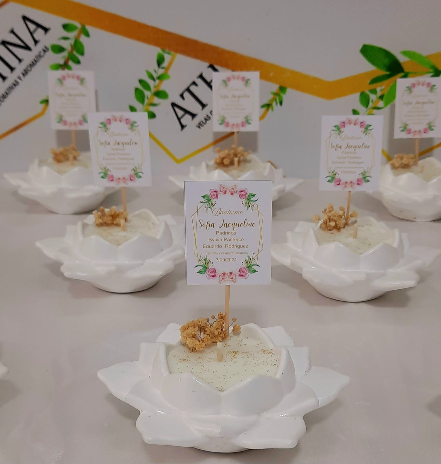 Vela flor de loto grande