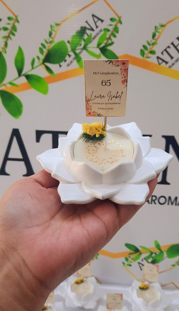 Vela flor de loto grande