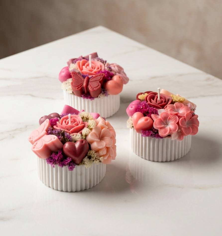 Bouquet decorativo aromatico base joyero