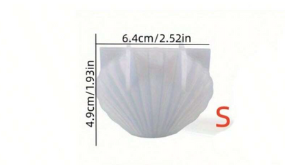 Molde de Silicón Forma de Concha Marina / Vieira 3D (Tamaño S)