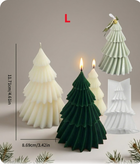 Molde de Silicón Árbol de Navidad Plisado / Plegado 3D (Tamaño L)