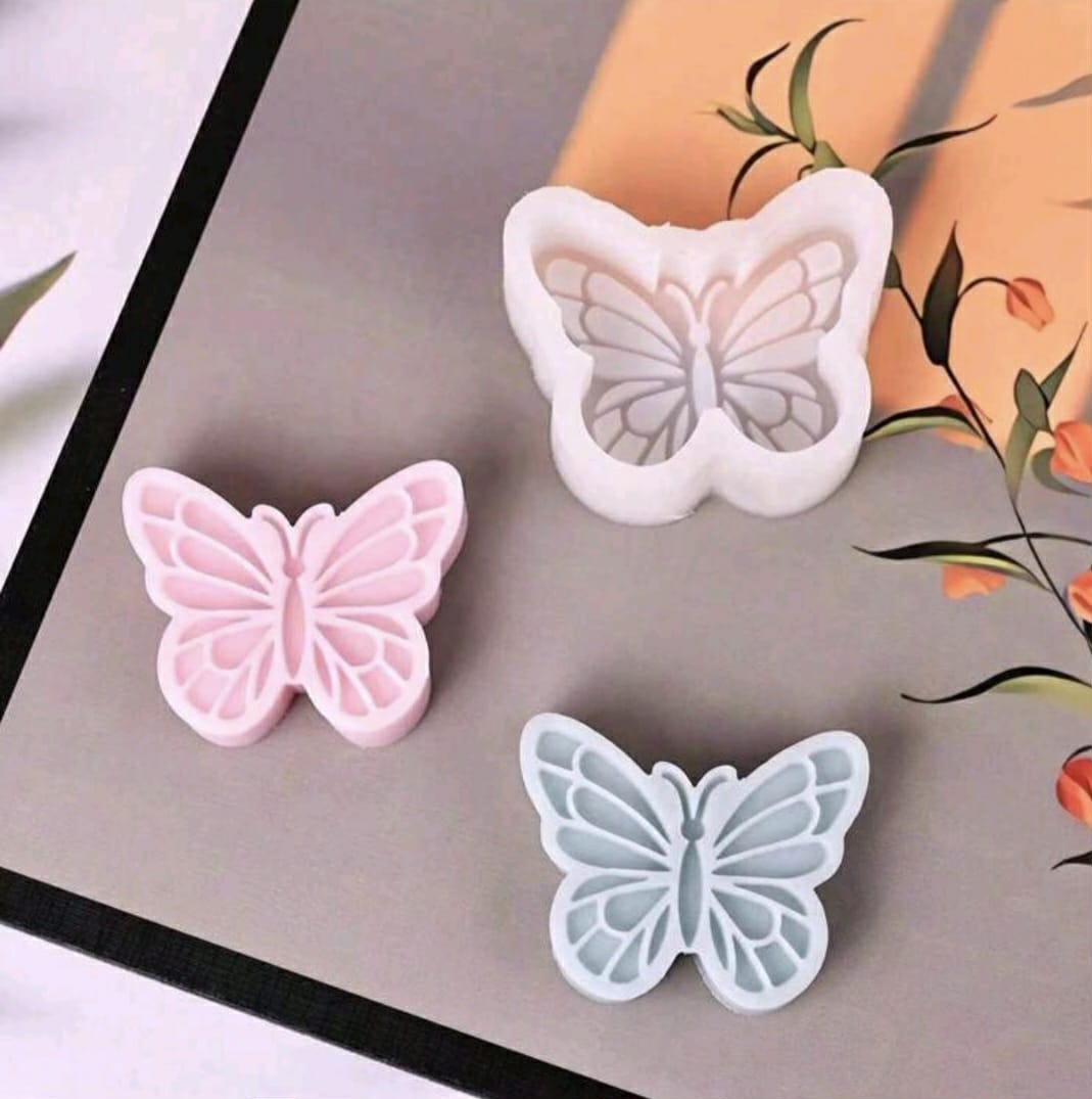 Moldes de silicona para Mariposas, bricolaje, mariposa, vela centrada, molde de resina de yeso de hormigón, artesanía de decoración del hogar