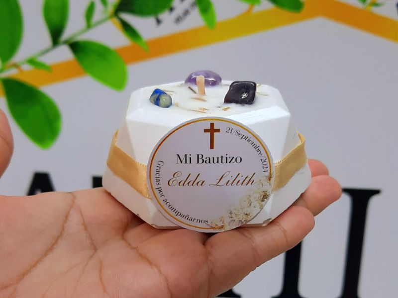 Hexagonal chica con cuarzos