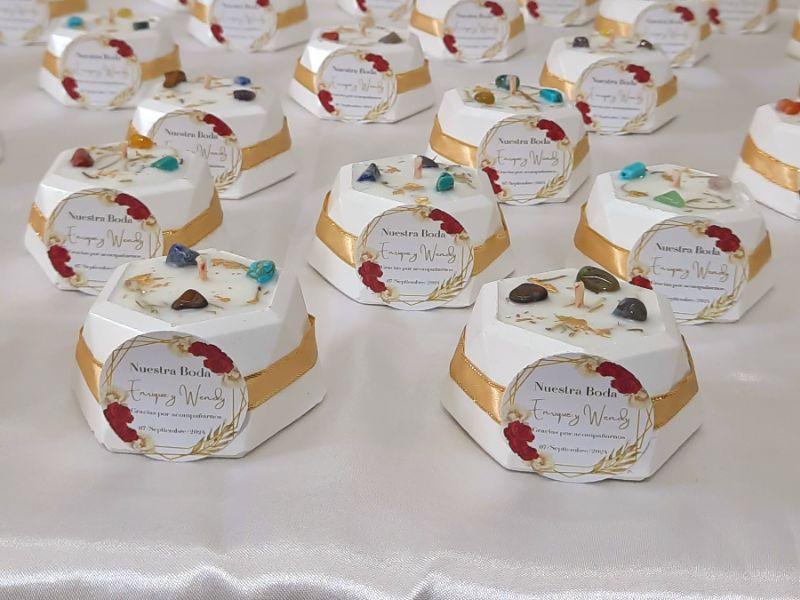 Hexagonal chica con cuarzos