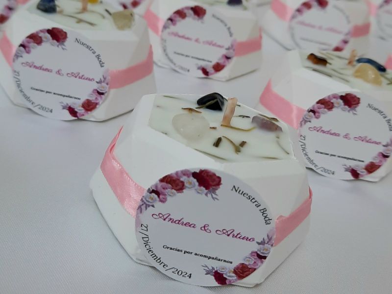 Hexagonal chica con cuarzos