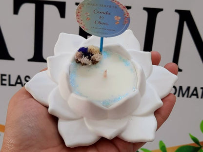 Vela flor de loto grande
