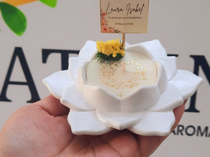 Vela flor de loto grande
