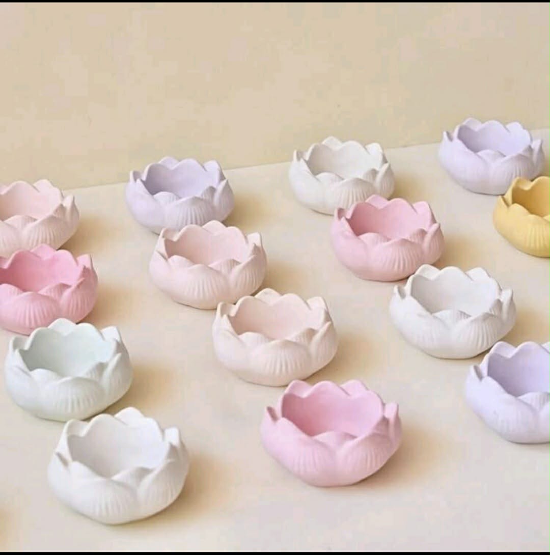 Molde de resina para portavelas de loto